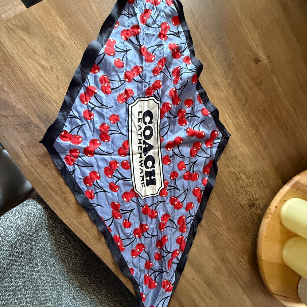 Coach Bag Scarf Cherry